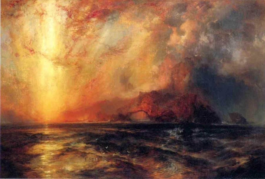 Thomas Moran Fiercely the Red Sun Descending, Burned His Way Across the Heavens